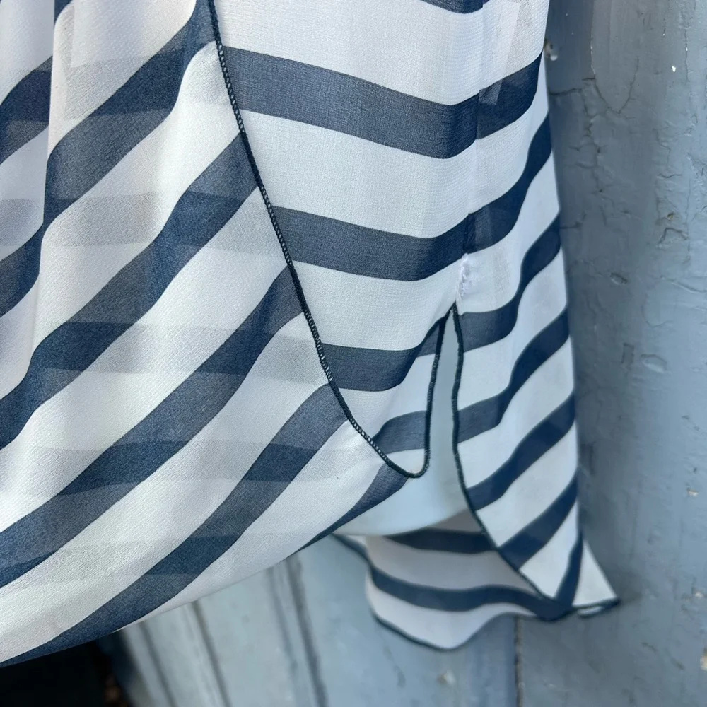 Willowmore striped sheer blouse, Approx M - Picture 5 of 8